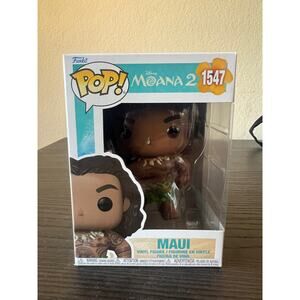 Maui w/ Fish Hook Funko Pop #1547 Moana 2 Disney Movie Dwayne Rock Johnson Vinyl